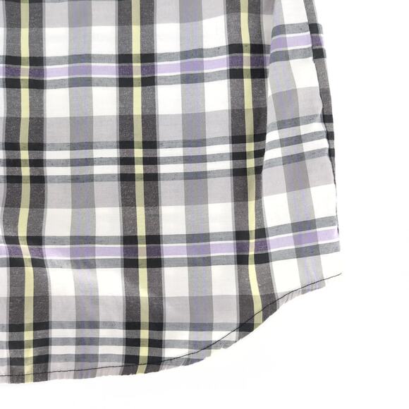 Most Official Seven MO7 Mens Checkered Button Down Short Sleeve Shirt - Size L - Picture 7 of 12